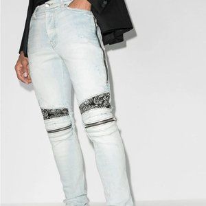 AMIRI MX2 bandana-patch skinny jeans